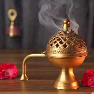 Quemador de Oud Árabe de Latón Dorado de Lujo, Difusor de Aroma Terapéutico Ecológico para Decoración de Hogar de Alta Gama y Regalo para Ramadán 2026 - Product Image 6