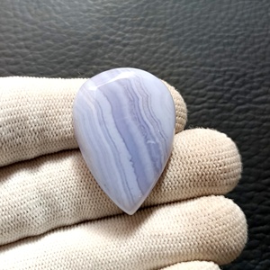 ลูกไม้สีฟ้าโมราทรงลูกแพร์หลวมอัญมณี Cabochon จี้/แหวนเครื่องประดับทำจากธรรมชาติที่มีคุณภาพที่น่าตื่นตาตื่นใจ - Product Image 3