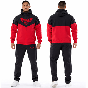 Ensemble de survêtement à capuche gris marine pour hommes, vêtements de sport personnalisés, tenue de jogging, vêtements d'entraînement physique, vente en gros - Product Image 3