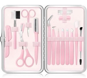 Kit de Pinzas para Cejas 17 en 1 con Tijeras y Peine para Mujer, Set Completo para el Cuidado Facial, Pinzas de Precisión - Product Image 1