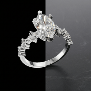 Anillo de Diamante Cultivado en Laboratorio con Certificado IGI de 2 Quilates, Corte Marquesa, Anillo de Compromiso y Boda, Oro de 9K, 14K, 18K, Joyería Fina para Mujer - Product Image 5