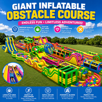 Parc d'obstacles gonflable géant personnalisé pour événements commerciaux, aire de jeux pour enfants, location, entreprise NBINFLATABLE PVC