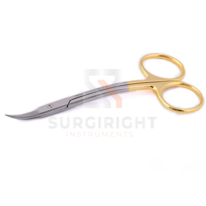 Ciseaux courbés La Grange, lame semi-affûtée TC, certifiés CE, en acier inoxydable, usage chirurgical et dentaire, classe I, norme de sécurité MOL - Product Image 4
