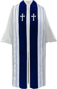 Túnica de sacerdote de lujo para clérigos de la iglesia, vestido de iglesia con cruz y bordado, tipo de tela poliéster - Product Image 6