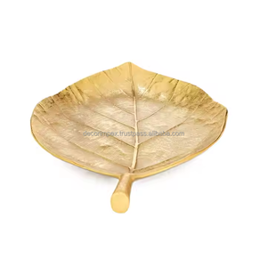 Cuenco para servir en forma de hoja de aluminio fundido más vendido, accesorios de cocina, cuenco decorativo de mesa para bodas y fiestas - Product Image 3