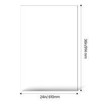 5-Pack 24 X 36 Inch 0.04 Inch Thick PET/Plexiglass Sheets Transparent Clear Flexible Plastic Panels Crafting Crafts Model