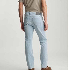 Custom Midweight 100% Cotton American Style Vintage Washed Baggy <b>Boot</b> Cut Mid Rise Loose Fit Denim Jeans Winter Autumn - Product Image 3