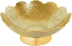 ผู้ผลิตที่เชื่อถือได้ ชามทองเหลืองสำหรับโรงแรม ร้านอาหาร บุฟเฟ่ต์ บริการอาหารแบบอินเดียดั้งเดิม - Product Image 5