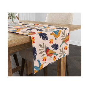 Doble tonificación seda Butta diseño Jacquard 90 pulgadas 100% algodón arte moderno bordado camino de mesa lavable a máquina para mesa elegante - Product Image 4