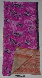 Étoles en soie pure vintage avec broderie Kantha et motifs circulaires lourds - Product Image 4