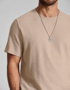 Conjuntos de 2 Piezas para Hombre, Camiseta Casual de Algodón y Pantalones Cortos, Conjunto Deportivo de Verano de Manga Corta con Textura Waffle - Product Image 3