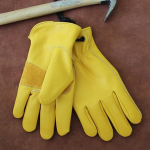 Gants de travail en cuir de vachette de haute qualité, durables, de sécurité, pour travaux extérieurs, construction, travail du bois, anti-coupure, pour chauffeurs - Product Image 5