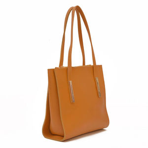 Bolso Tote de Alta Calidad Personalizable para Mujer, Bolsos de Mano de Cuero Genuino Duradero, Asas Suaves, Gran Capacidad, Cierre de Cremallera, Estilo Diario, OEM - Product Image 3