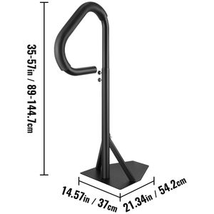 Corrimano Girevole a 360° per Vasca Idromassaggio, Altezza Regolabile 35'-57', Corrimano Laterale e Gradino in Alluminio Antiruggine per Piscine e Spa - Product Image 2