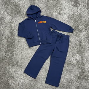 Survêtements Homme Personnalisés Haut de Gamme en Coton Lourd Délavé à l'Acide, Imprimés sur Mesure, Taille Plus, avec Cordon de Serrage, Qualité OEM - Product Image 1