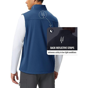 Gilet de golf pour homme découpé au laser, sans couture, softshell, design épuré, performance athlétique, vêtement d'extérieur moderne - Product Image 4