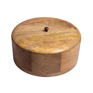 Boîte à chapati en bois moderne, conteneur de rangement pour pain et roti - Product Image 1