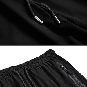 Men's Casual Athletic Sweat Pants Side Stripes All-Season Comfort <b>Drawstring</b> Waist Polyester Blend Gym Workout <b>Trouser</b> - Product Image 3