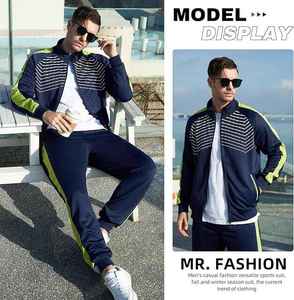 Conjunto de sudadera con capucha y pantalones deportivos de forro polar grueso, corte ajustado, estilo urbano, para entrenamiento y gimnasio, para hombre - Product Image 5