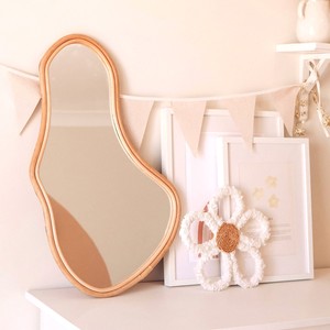 Brand New Luxury Home Decor Rattan Wall <b>Mirrors</b> Big Bling <b>Mirror</b> With <b>Curvy</b> Edge for Living Room Decoration - Product Image 6