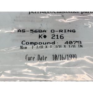 Kalrez AS-568A O-RING K #216, สารประกอบ: 4079-ที่เชื่อถือได้ทั่วโลกมรดกอุปกรณ์เซมิคอนดักเตอร์และชิ้นส่วนที่ - Product Image 3
