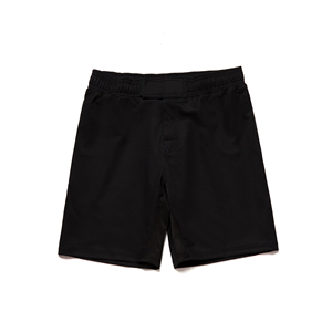 Shorts de boxe blancs pour hommes avec ceinture noire et design fendu, séchage rapide, en polyester, pour arts martiaux - Product Image 3