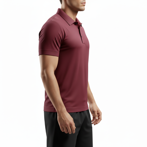 Camisa de Hombre, Corte Slim Fit Personalizado, Tela de Poliéster y Algodón, Logotipo Frontal, Cuello con Botones, Manga Corta, Servicio OEM - Product Image 3