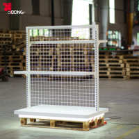 Présentoir LED moderne haut de gamme à grille métallique double face, autoportant, léger, pour l'usine OEM vietnamienne ADONG