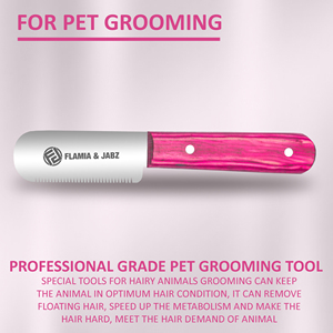 Flamia & Jabz <b>Stripping</b> knife For Dog, <b>stripping</b> knife for terrier pet comb, Stainless steel Fox,Cat,Dog,Horse Combs,<b>Wooden</b> Comb - Product Image 3