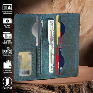 Portefeuille Homme en Cuir Véritable de Haute Qualité avec Logo Personnalisé, Longueur Maximale, Fabrication Usine, Prix de Gros, Édition Style 2026 - Product Image 2