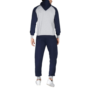 2026 New Style Custom Printed Cotton Fleece Men's Tracksuit with Pocket Zipper Two Piece Casual Jacket and Pants Jogging Set - Product Image 2