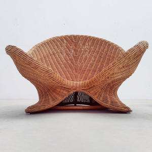 Chaise de méditation canapé rotin bois lotus plancher de yoga siège unique chaises en osier en gros fabriqué au Vietnam - Product Image 3