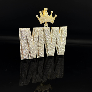 Pendentif chrétien The Ice Legacy Hip Hop Bling Frosted CZ Empire Heritage avec placage en argent rhodié - Product Image 1