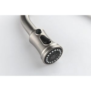 Rubinetto da cucina monocomando in acciaio inox con doccetta estraibile ad arco alto - Product Image 5