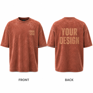 Custom Printed Acid <b>Wash</b> Men's T-Shirts 100% Cotton Oversized Breathable Casual Short Sleeve 220g Eco-Friendly Silk <b>Screen</b> - Product Image 4