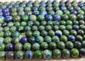 ลูกปัดลาพิส ลาซูลีทรงกลมแบบเต็มเม็ด หินธรรมชาติ สำหรับทำเครื่องประดับ DIY ขายส่ง - Product Image 4