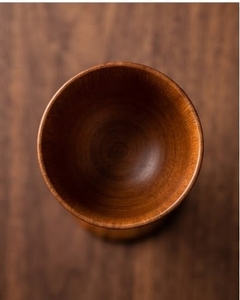 Juego de dos copas de vino de madera de mango, diseño minimalista hecho a mano, tallo medio, para vino tinto, ocasiones de boda - Product Image 4