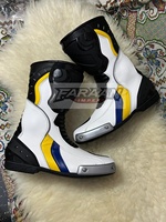 Bottes de moto pour hommes, bottes de course en PU, hauteur genou, été/hiver, protection, piste, vente en gros, logo personnalisé