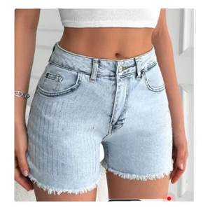 Shorts de Mezclilla para Hombre, Estilo Vintage, Lavado Ácido, Desgastados, Cintura Alta, Corte Holgado, Largura hasta la Rodilla, Casual, Streetwear - Product Image 4