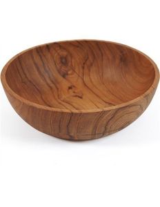 Grand saladier rond en bois naturel poli, écologique - Product Image 3