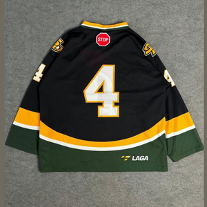 Créez votre propre maillot de hockey sur glace personnalisé avec le nom de votre équipe, design populaire, couleur unie, pour vêtements de sport. - Product Image 2