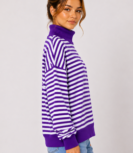 Sweat-shirt à col montant en molleton 100 % coton pour femme, prix abordable, logo imprimé sur le devant, service OEM, décontracté, hiver - Product Image 3