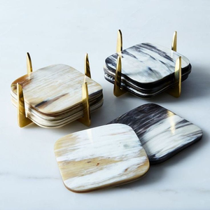 Premium Horn <b>Coaster</b> Set Wholesale Price Decorative <b>Drink</b> <b>Coasters</b> for Gift Shops Cafe Use and Table Styling - Product Image 6