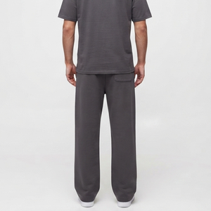 Pantalon de jogging pour homme de qualité supérieure, coupe ample et droite, taille élastique, avec cordon de serrage, style décontracté, personnalisable, vierge - Product Image 2