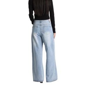 2026 New High Quality Women's Vintage Washed Regular Fit Casual Denim Jeans <b>Overalls</b> Sale Spandex/Cotton Fabric Ankle Breathable - Product Image 2