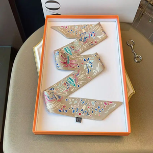 Ruban en twill polyvalent et multifonctionnel pour femme, idéal comme anse de sac, bandeau ou petit foulard en soie, très populaire, 5*90cm - Product Image 5