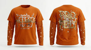 Camiseta de Manga Corta con Decoración de Pedrería, Estilo Urbano, 100% Algodón, Felpa Gruesa de 450 GSM, Transpirable, con Logotipo Personalizado - Product Image 4