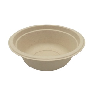 Bol en bagasse jetable robuste de 26 oz avec couvercle, non blanchi, biodégradable, pour la livraison de repas, la restauration, les nouilles, le riz, les salades - Product Image 5