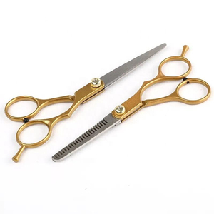 Tijeras de Peluquería Profesionales Doradas de Acero Inoxidable de 6.0 Pulgadas para Cortar y Entresacar Cabello - Product Image 3