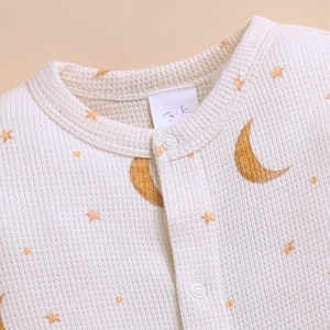 Pijama Enterizo de Bambú Orgánico de Primera Calidad con Elastano y Broches - Tiny Twinkle - Product Image 4